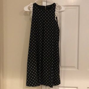 Ann Taylor sleeveless polka dot dress